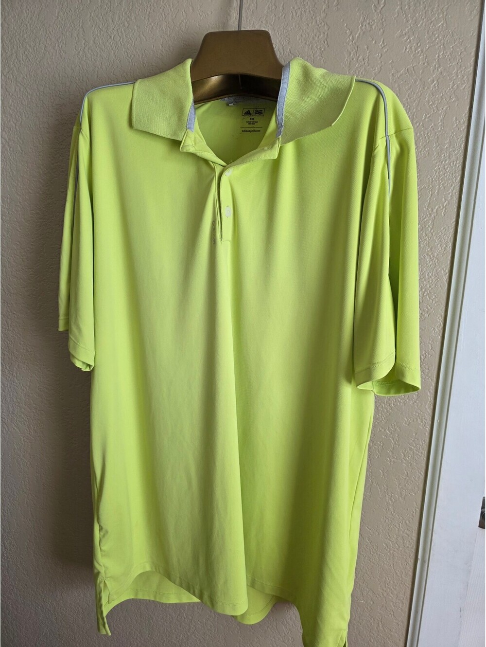 Adidas Golf Men's 2XL Yellow Polo Shirt